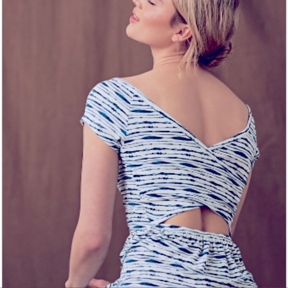 Pact Organic Fit and Flare Crossback Mini Dress